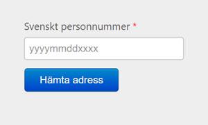 Hämtning av adress